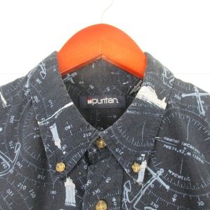 Puritan Nautical Men's Button Up Shirt Size L